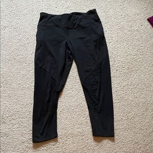 Athleta Black High-Waisted Cropped Leggings
